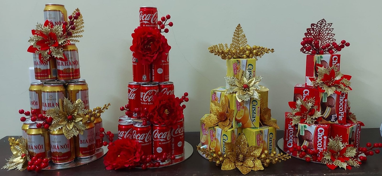 Cách làm tháp bánh và nước ngọt độc đáo