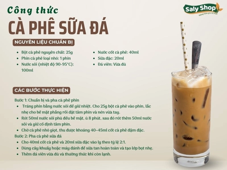 Công thức cà phê sữa đá ngon, thơm béo chuẩn vị quán