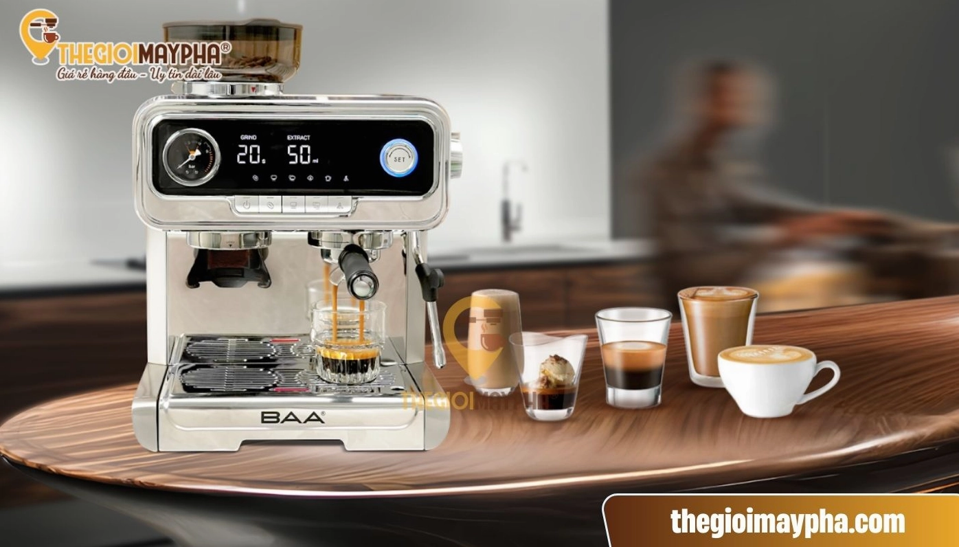 Máy pha cà phê tự động tiện lợi cho gia đình