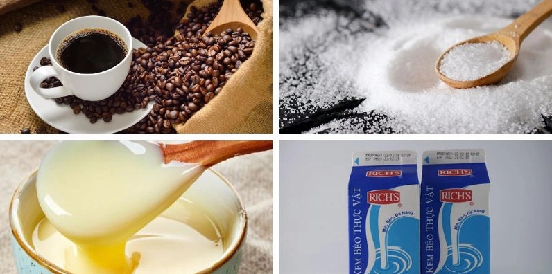 Nguyên liệu để làm cà phê muối