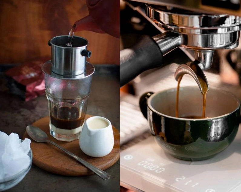 Pha cà phê làm cafe bơ