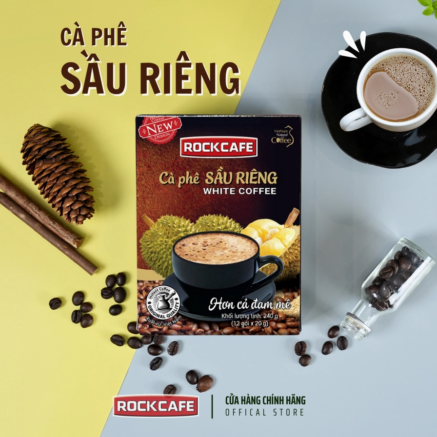 RockCafe - Cà phê Sầu riêng White Coffee